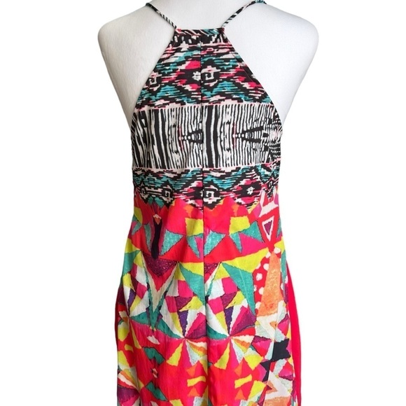 Boston Proper Color Block Side Slit Maxi Summer Dress Size Small - Picture 5 of 17